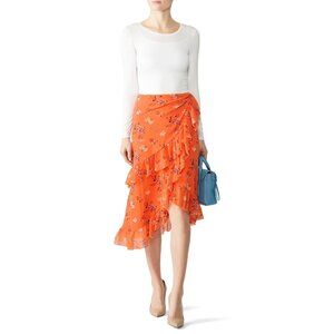 R-87. Fuzzi Coral Floral Skirt XL